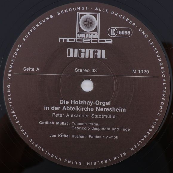 Muffat, Kuchar "Die Holzhay-Orgel In Der Abteikirche Neresheim" LP Record M 1029 - Picture 10 of 16